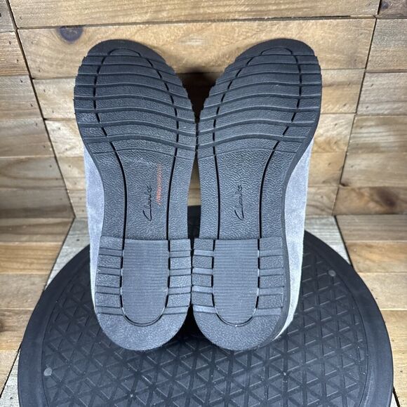 Clarks Artisan Womens Size 6 Bellevue Cedar Gray Suede Slip On Comfort Shoes - Picture 9 of 10